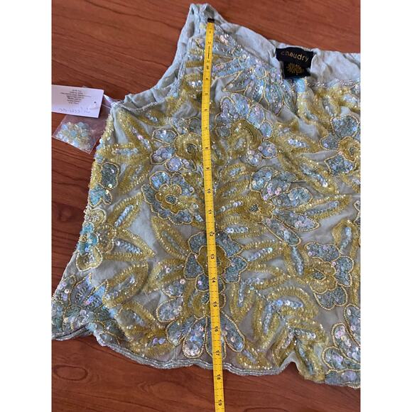 Chaudry Women's Sequined Tank Top, Blue/Green, Large - Picture 7 of 8